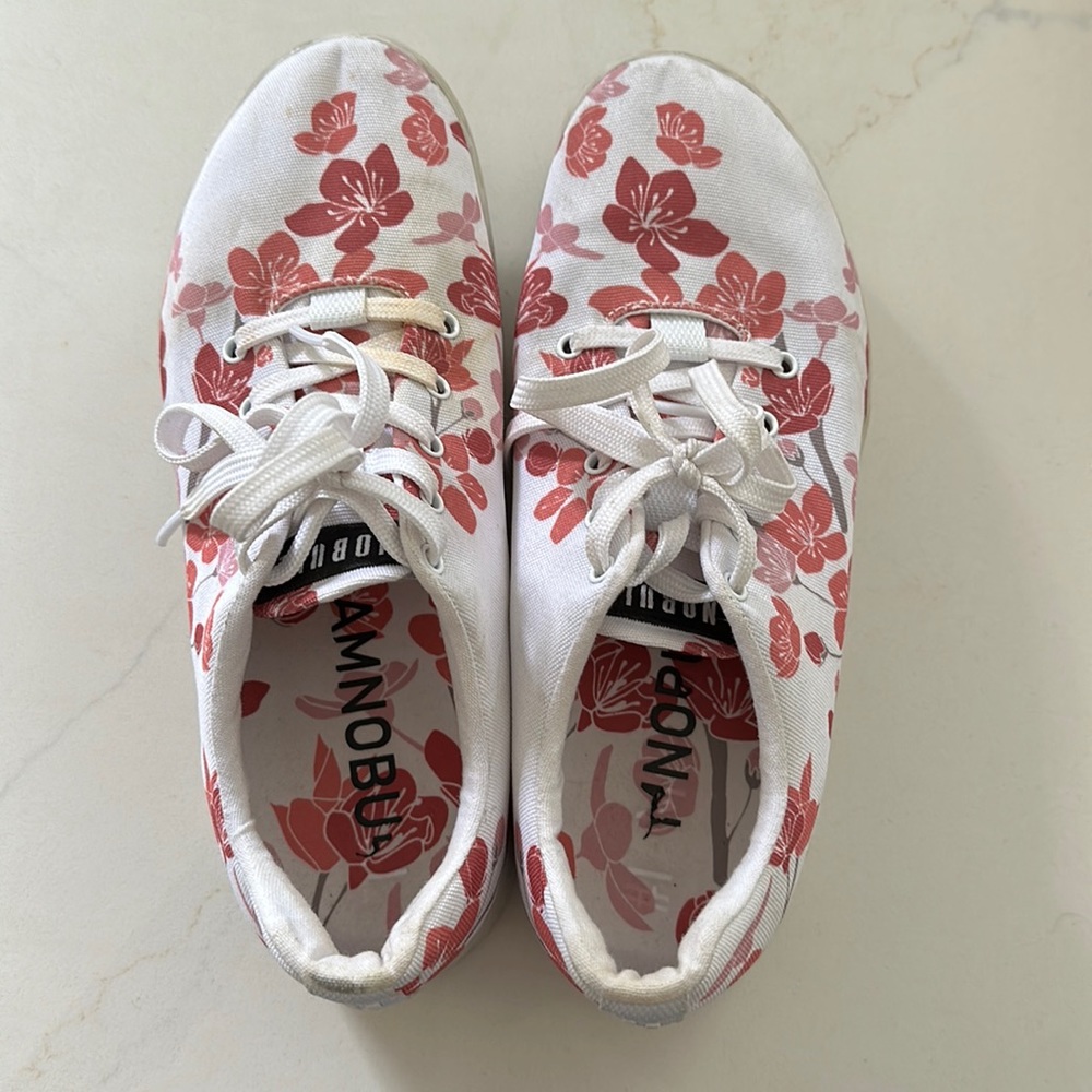 NOBULL pink floral trainers